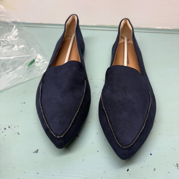 amazon essentials women's size 10 blue velvet loafers - Picture 2 of 6
